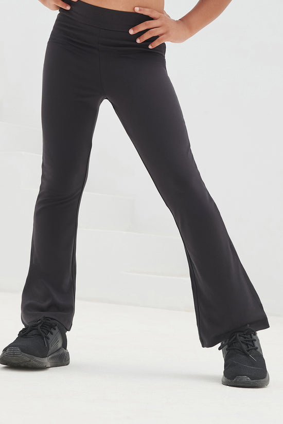 Black Kids Flared Leggings Stylish and Comfortable SchooltoClub Wear