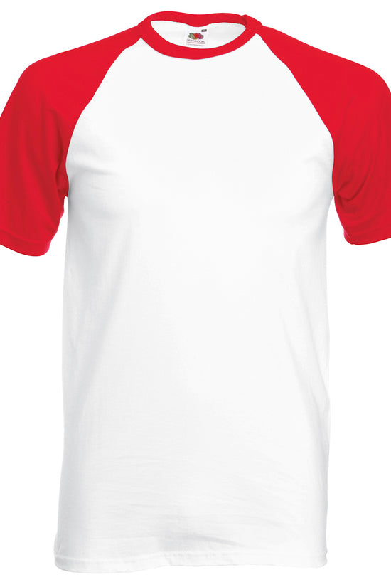 Fruit of the Loom Baseball TShirt with Contrast Sleeves