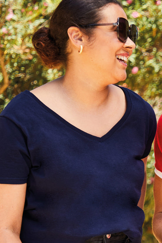 Womens Valueweight VNeck TShirt for Enhanced Printability