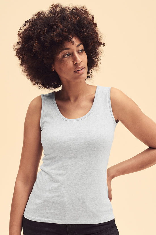 Womens Valueweight Athletic Vest in Cotton