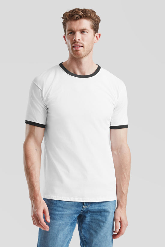 Contrast Crew Neck Ringer TShirt for Men MustHave Vests