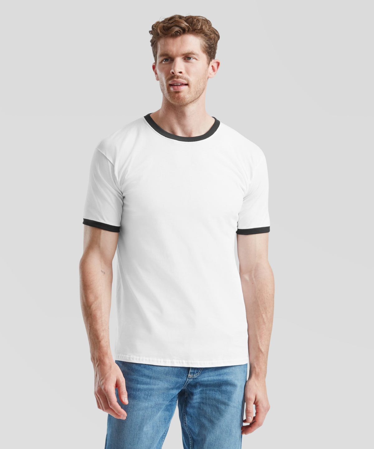 Contrast Crew Neck Ringer TShirt for Men MustHave Vests