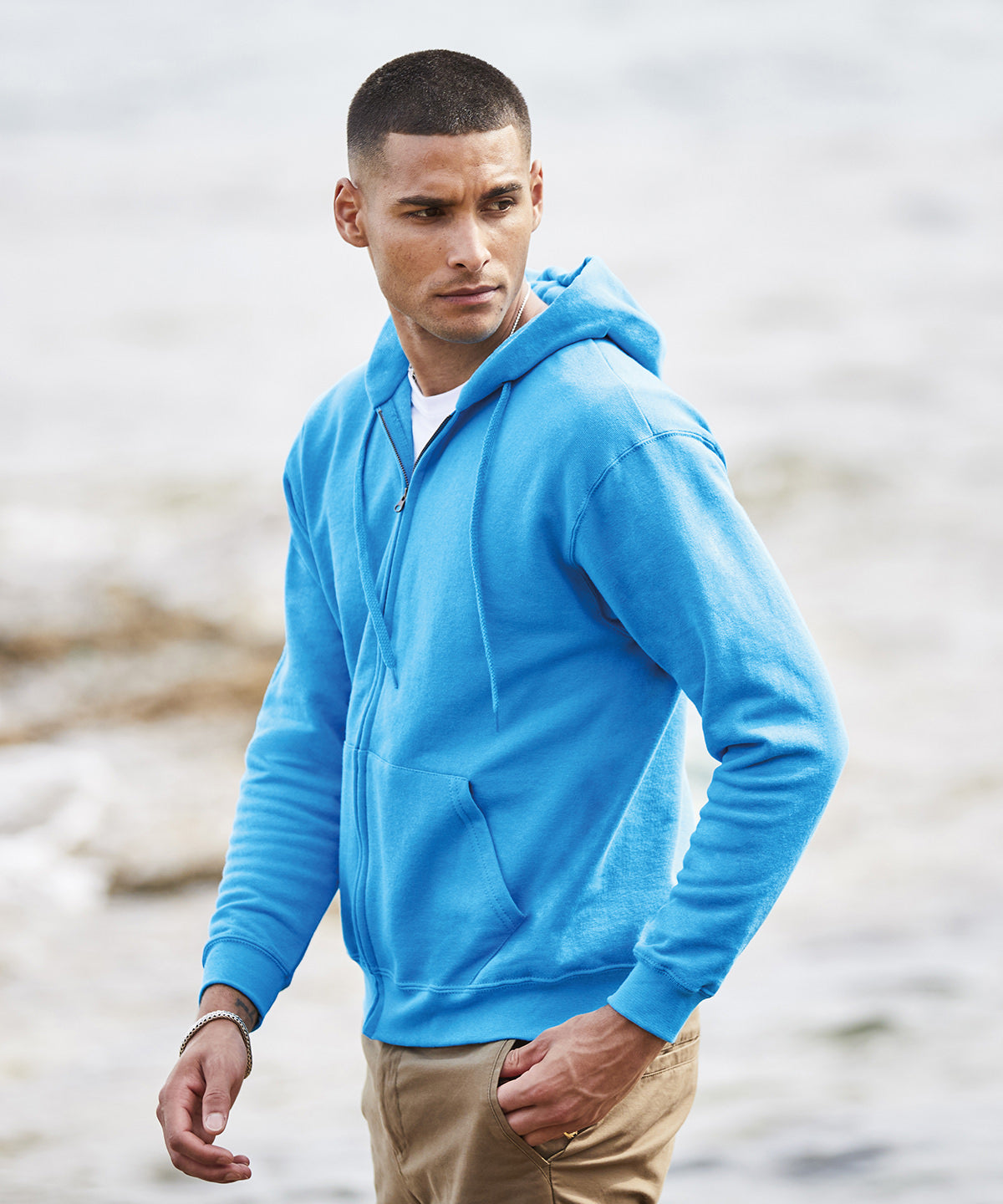 Classic Hooded Sweat Jacket for Men
