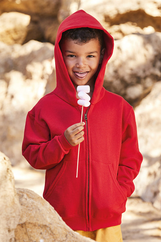 Kids Classic Hooded Sweat Jacket Fruit of the Loom Hoodies