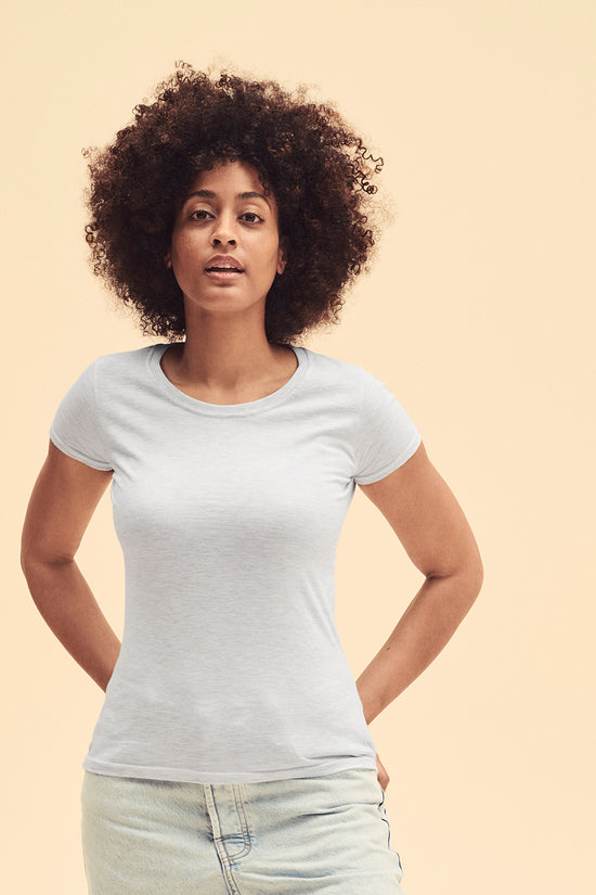 Womens Ringspun Premium TShirt Fruit of the Loom Iconic 195