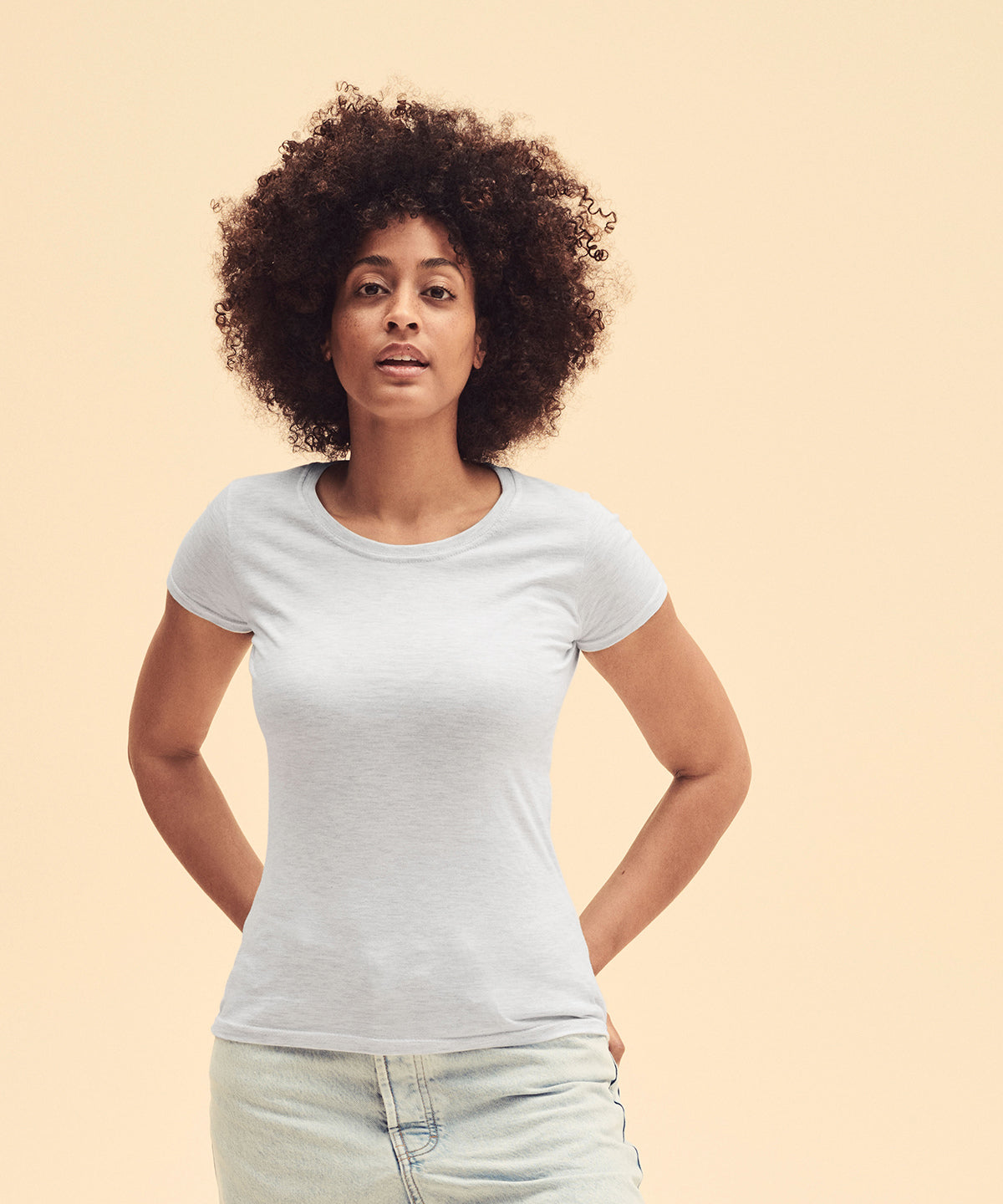Womens Ringspun Premium TShirt Fruit of the Loom Iconic 195