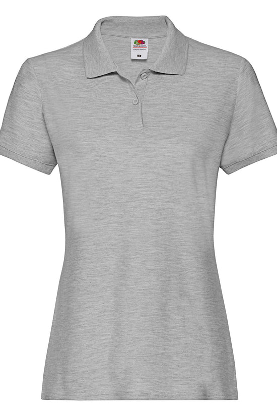 Womens Premium Cotton Polo Shirt with Shaped Side Seams
