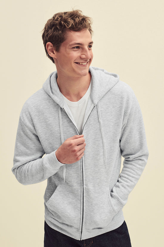 Premium Hooded Sweat Jacket for Men Fruit of the Loom 7030