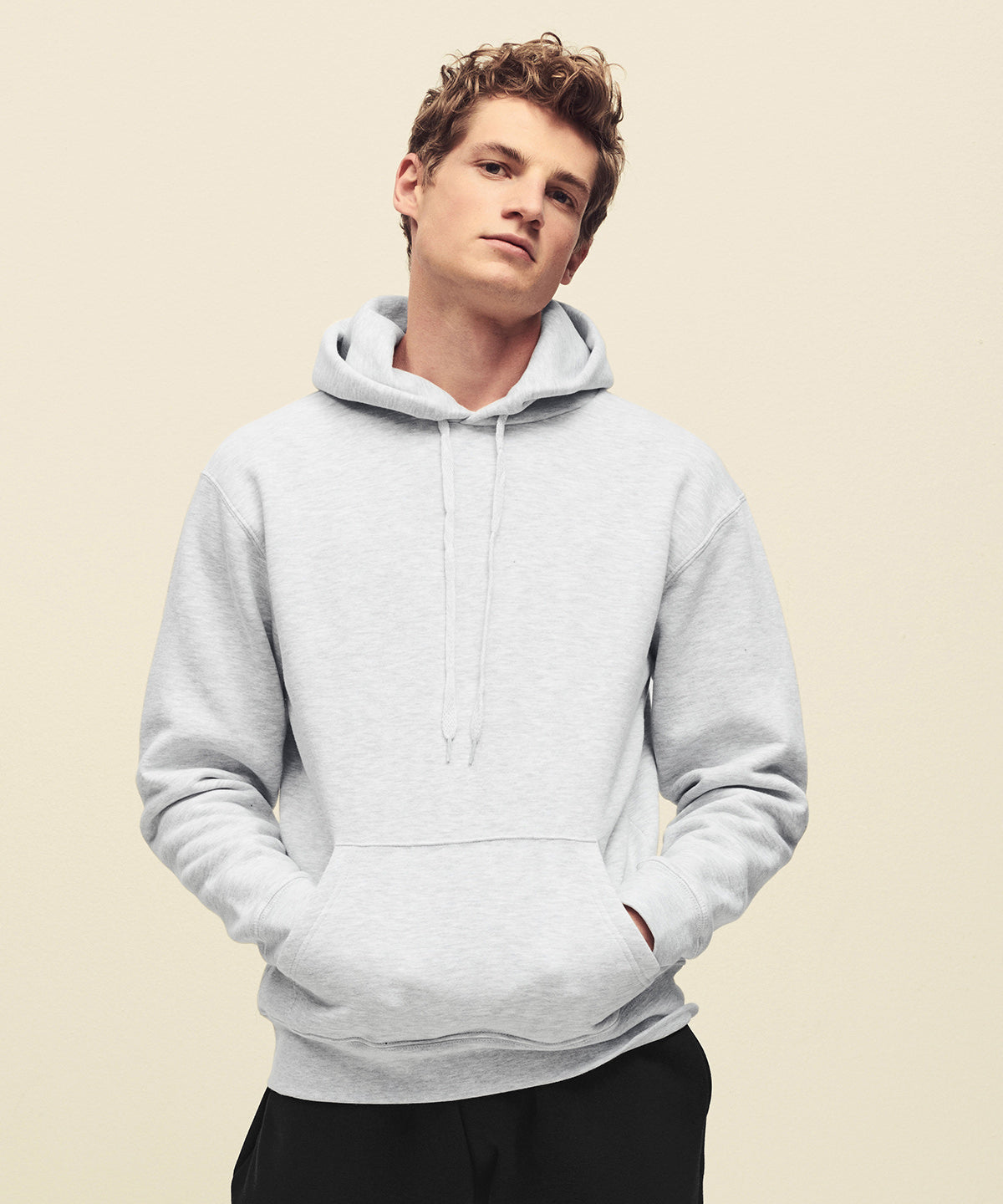 Premium 7030 Hooded Sweatshirt for Men CottonElastane Rib