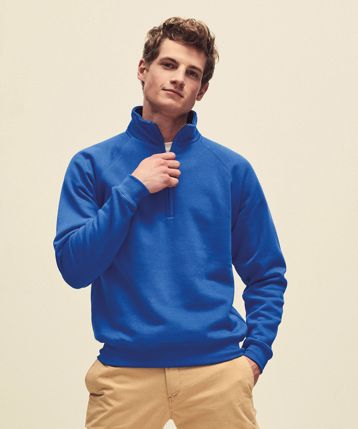 Premium Zipneck Sweatshirt for Men Fruit of the Loom 7030 Sweatshirts