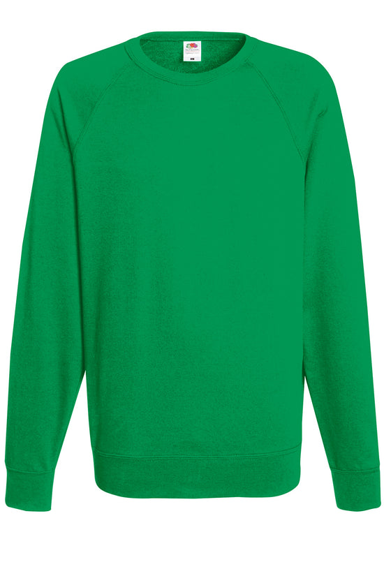 Mens Lightweight Raglan Sweatshirt Fruit of the Loom Sweatshirts