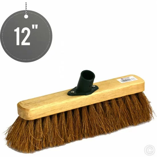 12inch Soft Coco Garden Broom Brush Head for Efficient Outdoor Cleaning