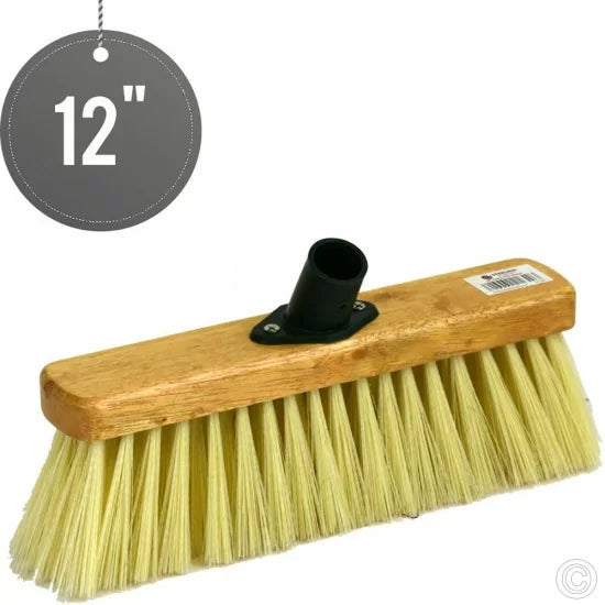 Premium 12 Inch Soft PVC Bristle Brush Broom Head