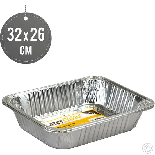 Disposable Aluminium Foil Roasting Trays Pack of 2