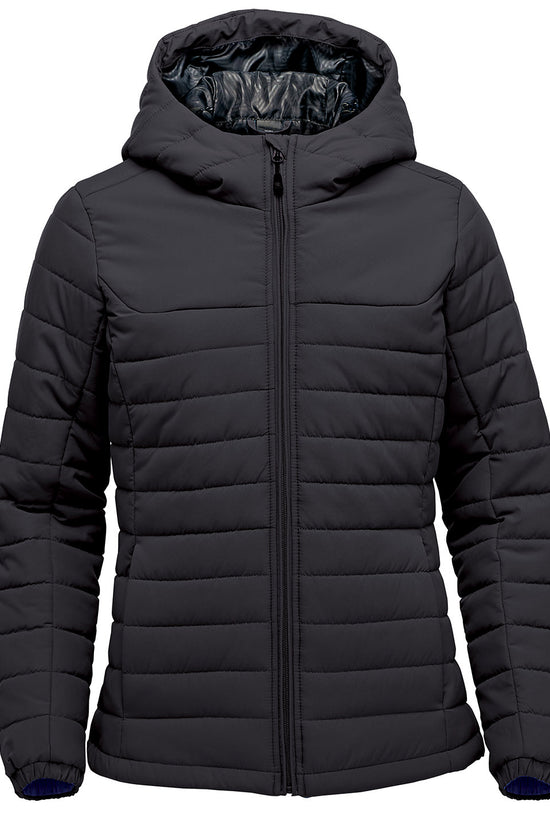 Womens Nautilus Quilted Hooded Jacket WeatherResistant Style