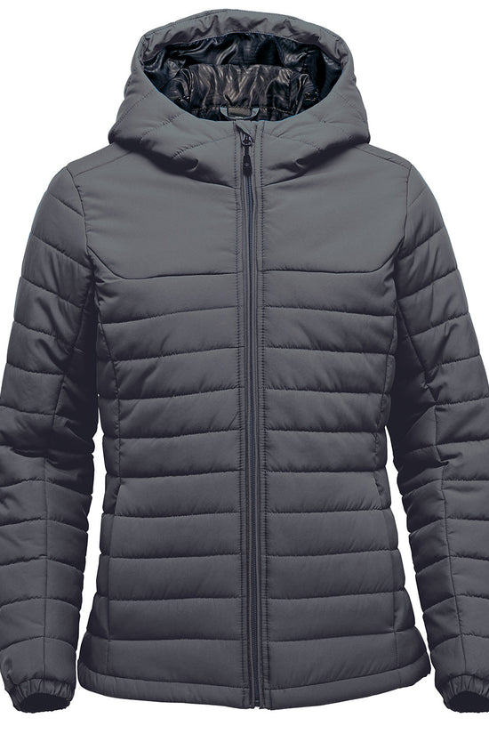 Womens Nautilus Quilted Hooded Jacket WeatherResistant Style
