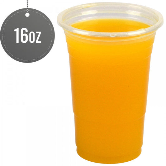 Durable Reusable Plastic Smoothie Cups 16oz Pack of 20