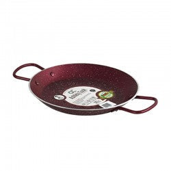 ASHLEY 27cm Non Stick Paella Pan with Steel Handles Red