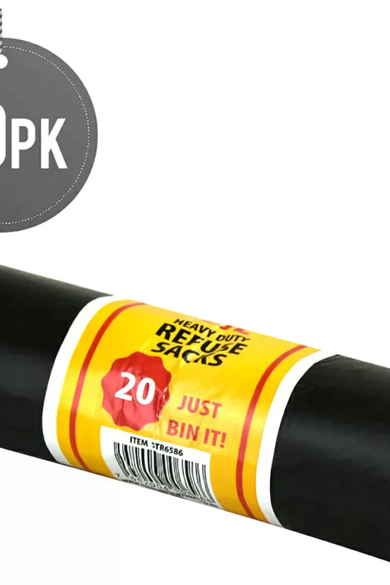 Heavy Duty 70L Black Refuse Bags 20 Pack Strong Versatile