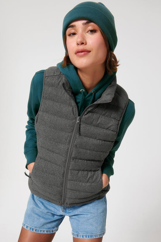 Stella Climber Heather Grey Woollike Bodywarmer