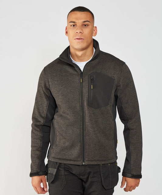 Black Heavyweight Knitted Fleece with ZipThrough Design