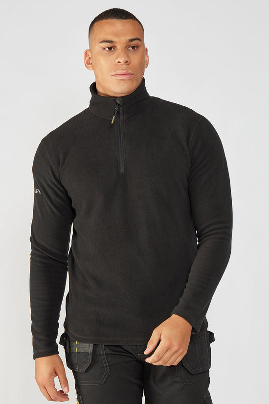 Black Hobson 14 Zip Microfleece Lightweight Layering Essential