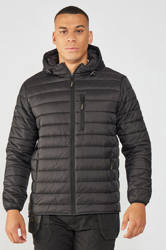 Black Westby Lightweight Padded Jacket with Hood