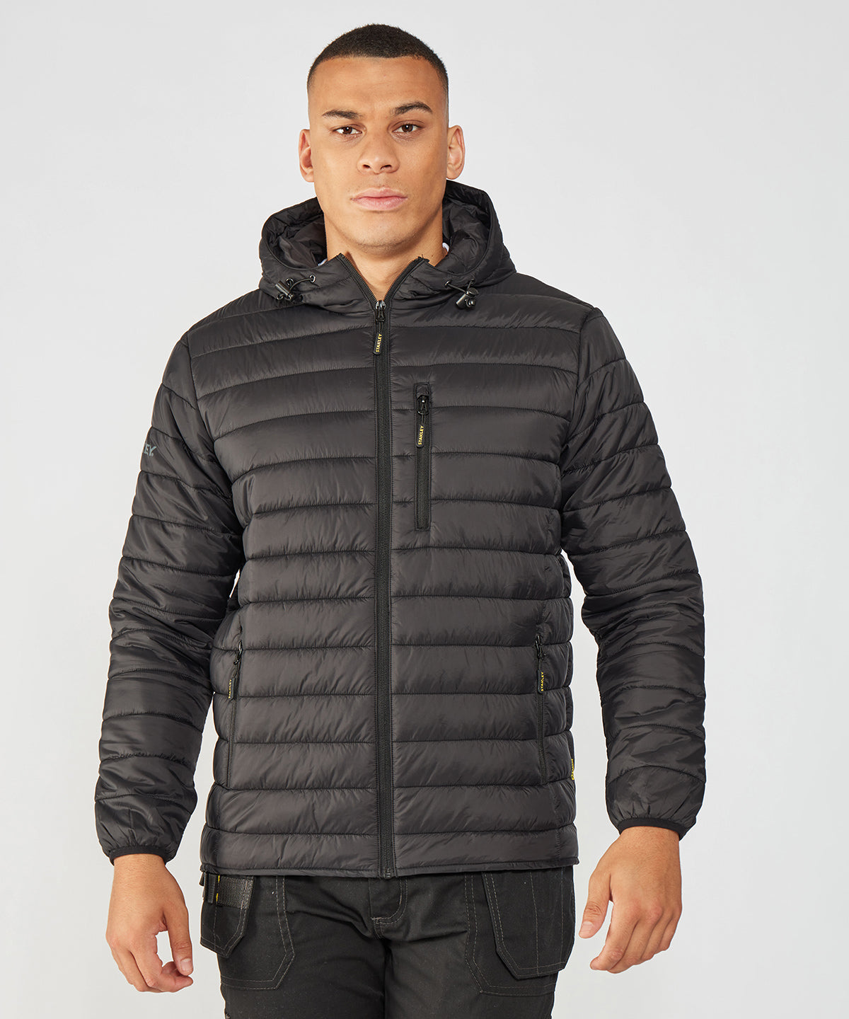 Black Westby Lightweight Padded Jacket with Hood