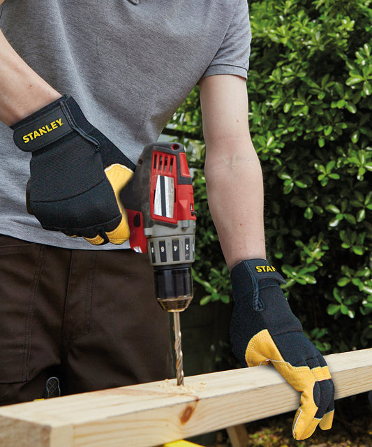 Stanley Performance Leather Hybrid Gloves BlackYellow