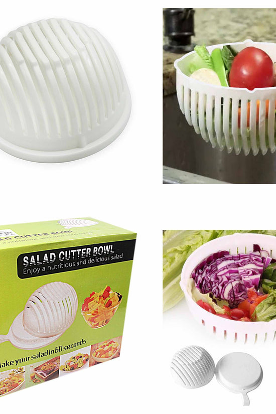 Effortless Salad Cutter Bowl Prepare Fresh Salad in 60 Seconds