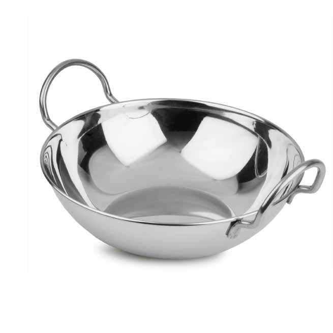 18cm Stainless Steel Curry Indian Balti Serving Dish