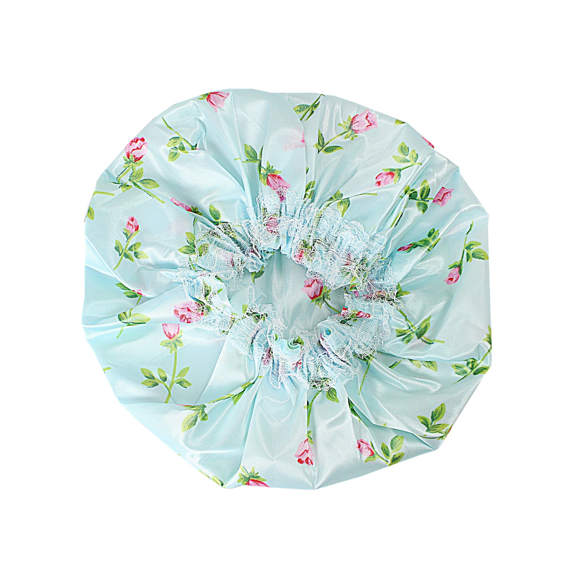 Stylish Reusable Floral Print Shower Cap Assorted Colors