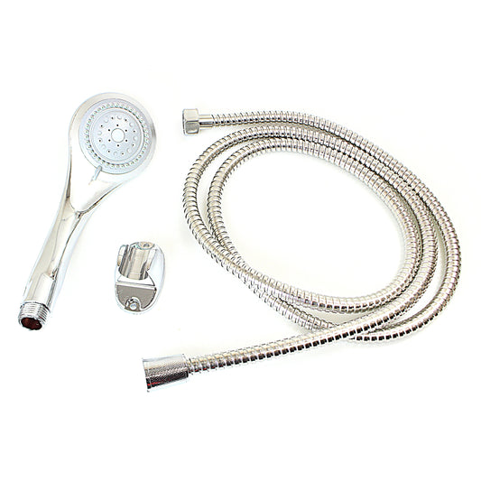 Modern Chrome Shower Head Set with Flexible Hose