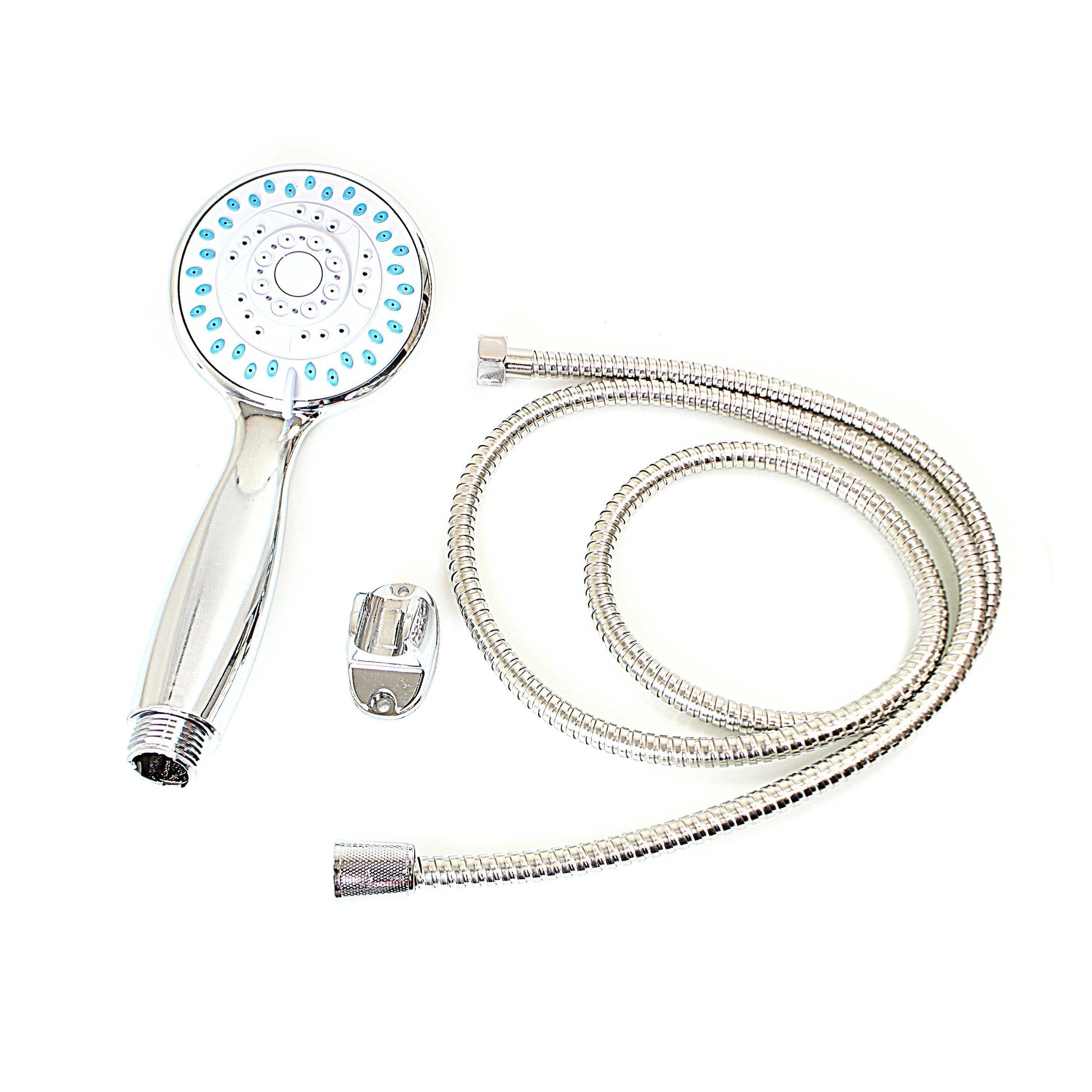 Chrome Shower Head Set with Flexible Hose Pipe Bathroom Upgrade