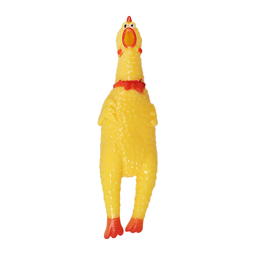 Interactive Squeaky Chicken Dog Toy 30 cm