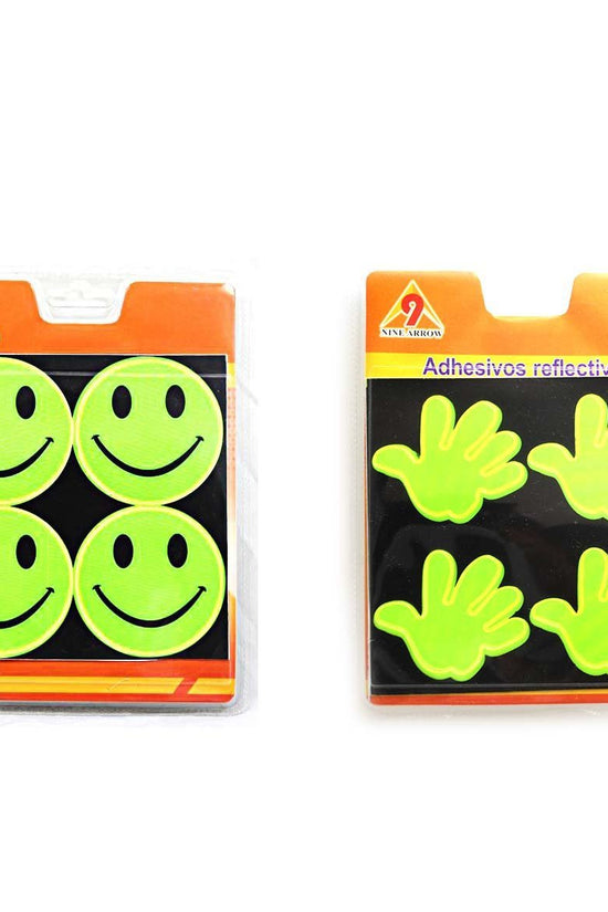 Fun Smiley Face and Handprint Adhesive Reflectors for Safety