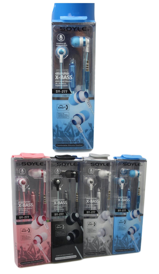 Soyle XBass Earphones Comfortable Silicone Headset in 4 Vibrant Colors