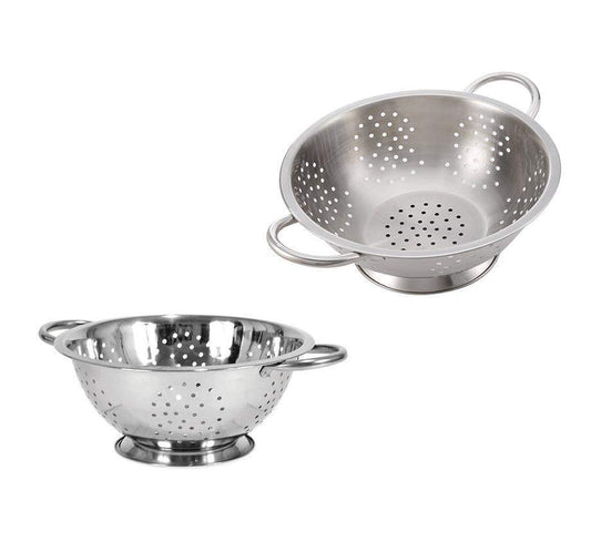 Premium Stainless Steel Colander Strainer with Twin Handles 28cm