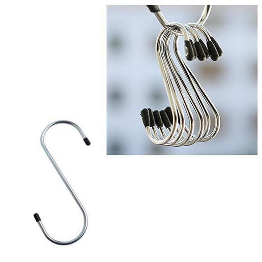 Steel S Hooks 5pcs Multipurpose Hanging Hooks for Home Supplies