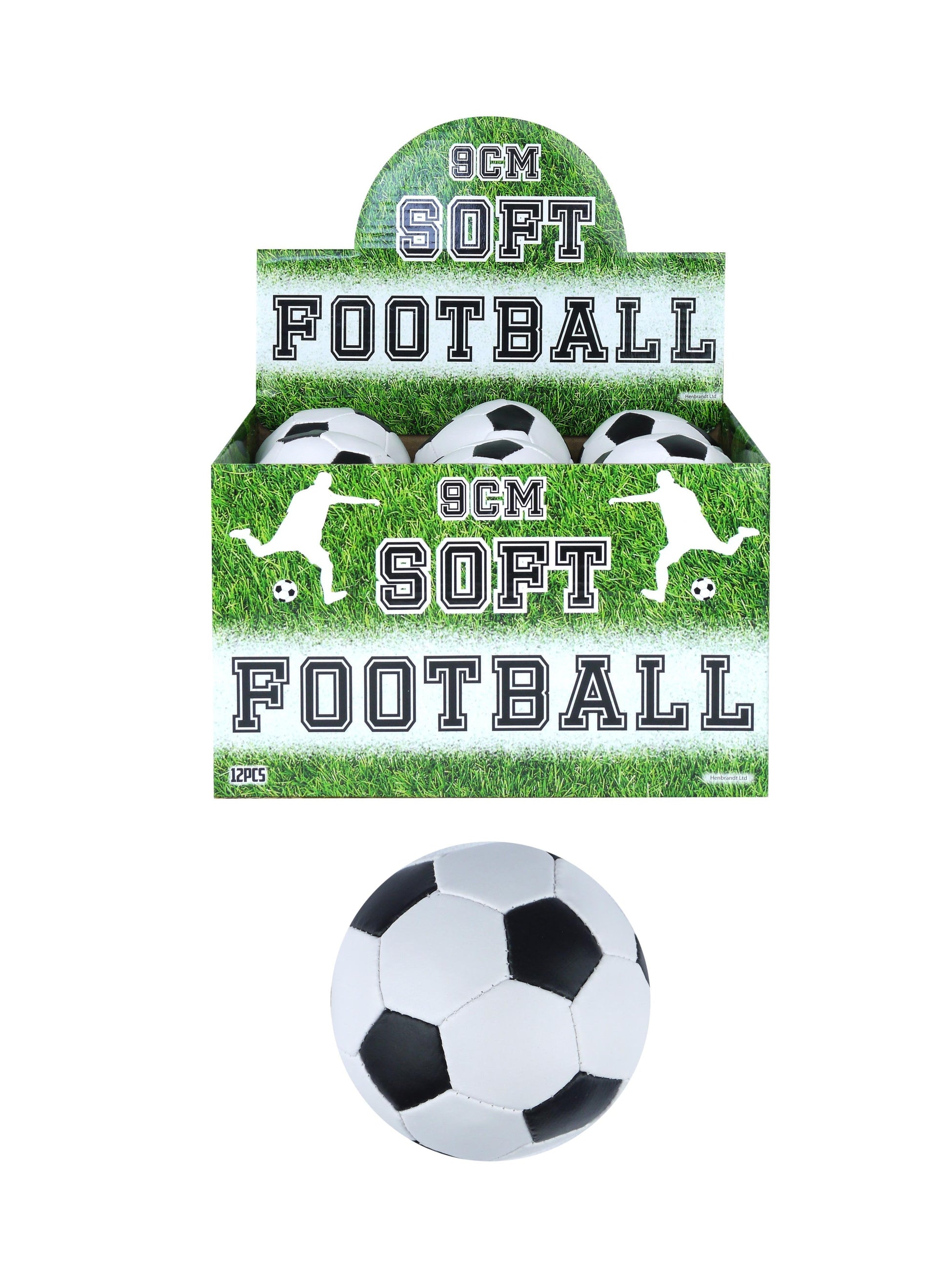Durable 9cm Indoor Outdoor Soft Footballs in BlackWhite Fun for All Ages