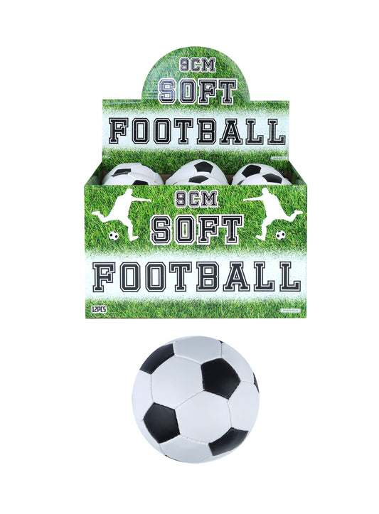 Durable 9cm Indoor Outdoor Soft Footballs in BlackWhite Fun for All Ages