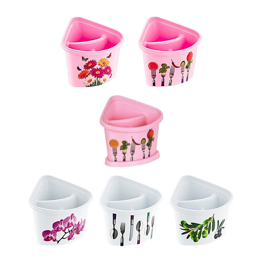 Colorful Plastic Silverware Cutlery Holder Assorted Designs TA320