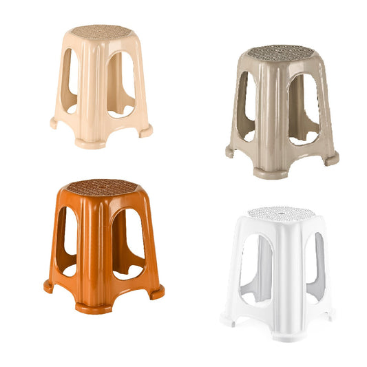 Rattan Plastic Stool 45 x 38 x 38 cm Assorted Colors