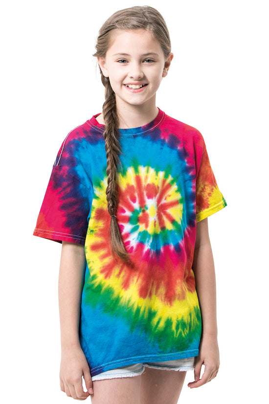 Colortone Kids Tie Dye TShirts Unisex Hyperbrights Neons