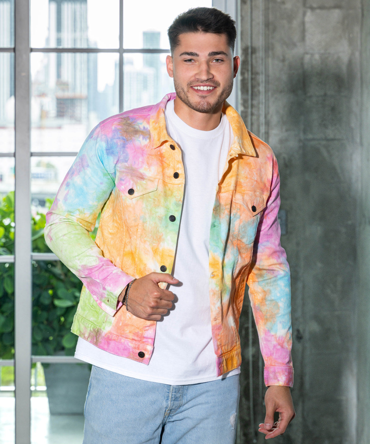 Colortone TieDye Denim Jacket for Unisex Adults