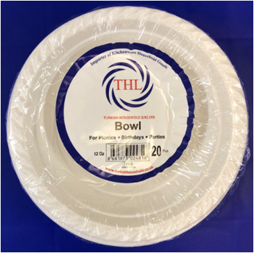 12oz Disposable White Plastic Soup Bowls Pack of 20 Perfect for Any Event