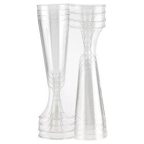 6Pack Plastic Disposable Champagne Flute Glasses Party Supplies