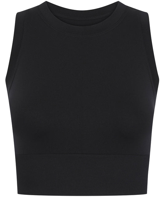 Black Cropped Tank Top for Women
