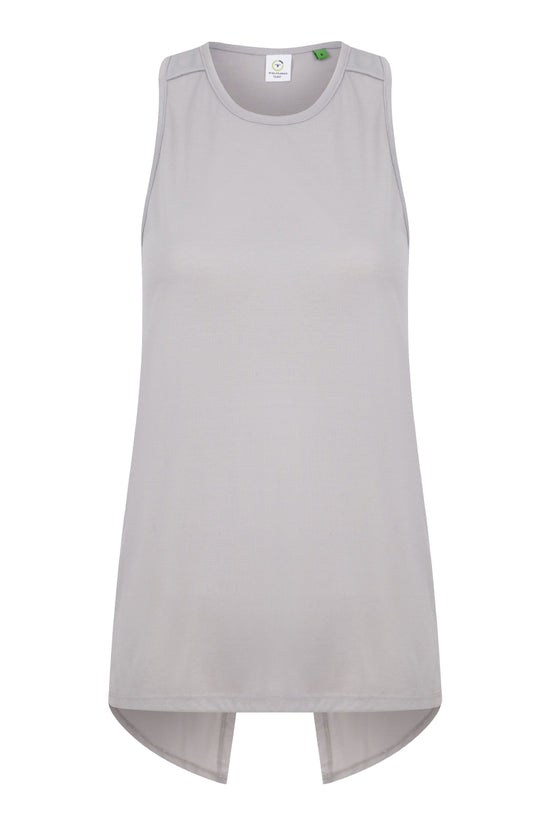 Tombo Womens Open Back Sports Vest with Split Detail