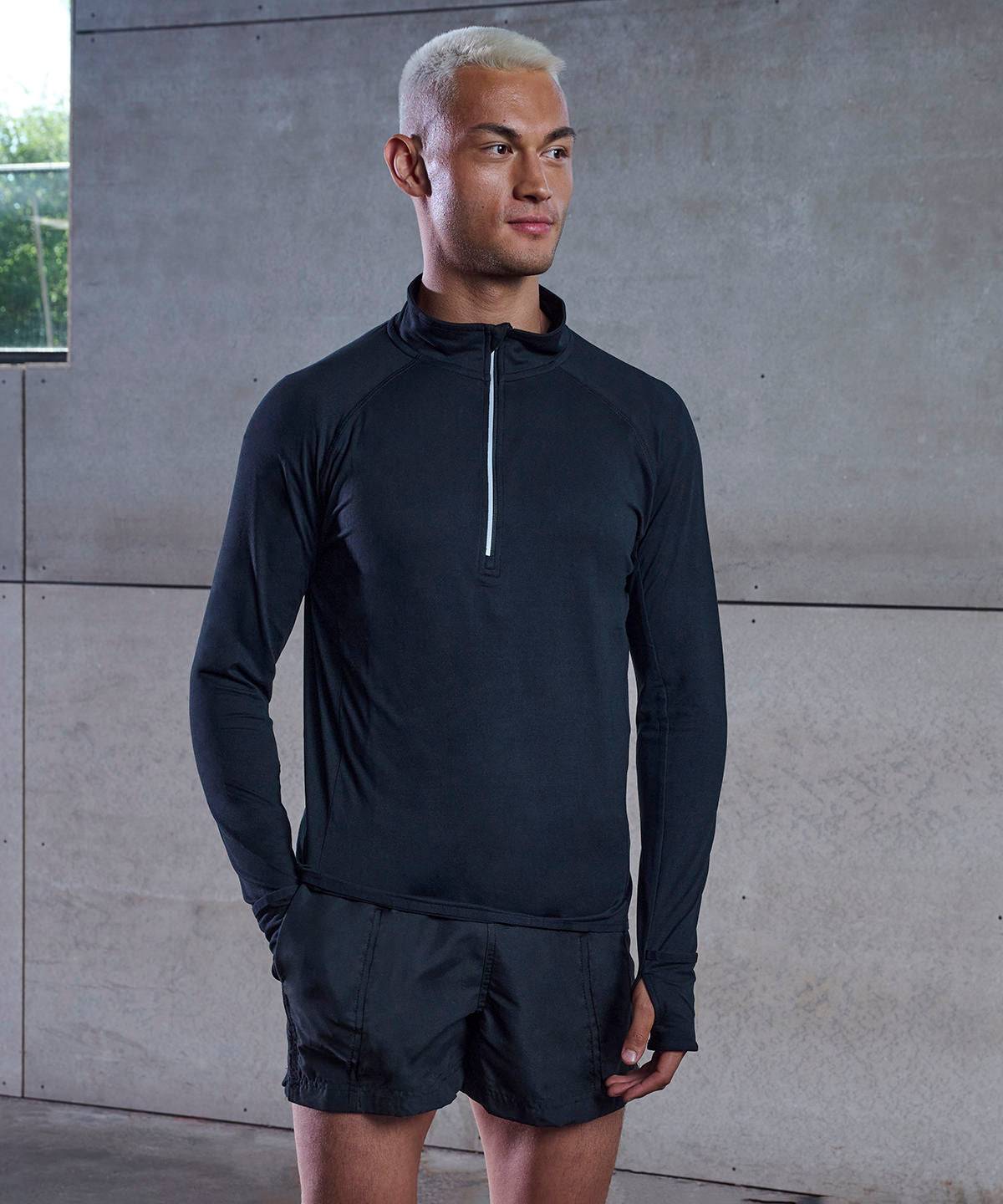 Tombo Longsleeved Zip Top Sports Overtops for Men